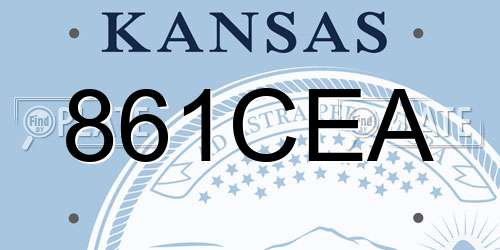 861CEA Kansas License Plate