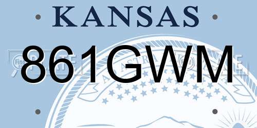 861GWM Kansas License Plate