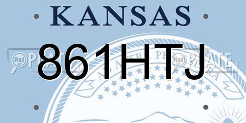 861HTJ Kansas License Plate