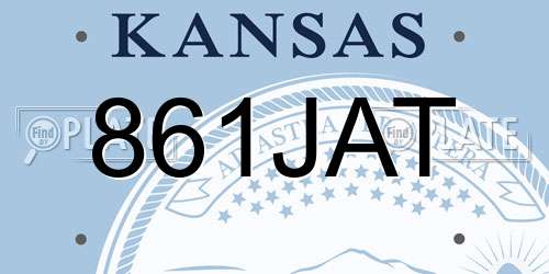 861JAT Kansas License Plate