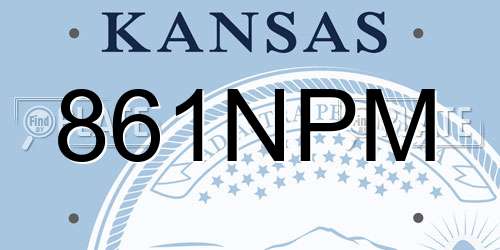 861NPM Kansas License Plate