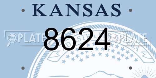 8624 Kansas License Plate