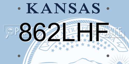862LHF Kansas License Plate