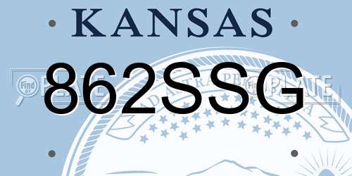 862SSG Kansas License Plate