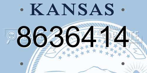 8636414 Kansas License Plate