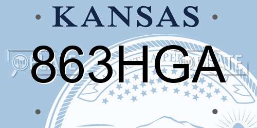 863HGA Kansas License Plate