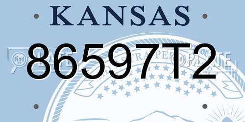 86597T2 Kansas License Plate