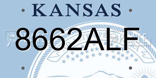 8662ALF Kansas License Plate