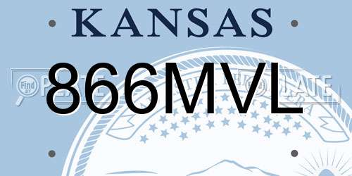 866MVL Kansas License Plate