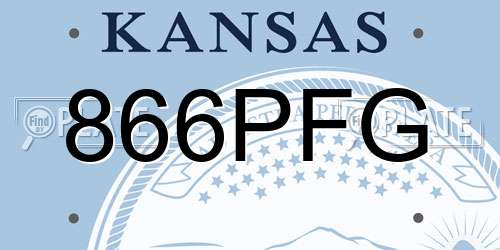 866PFG Kansas License Plate
