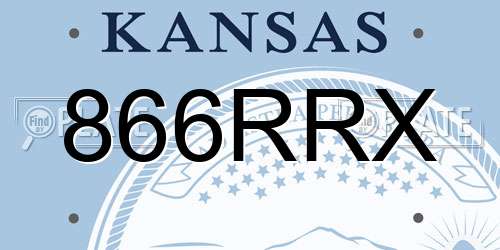 866RRX Kansas License Plate