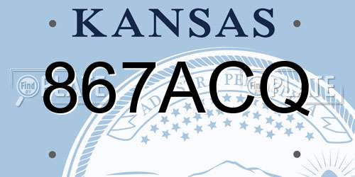 867ACQ Kansas License Plate
