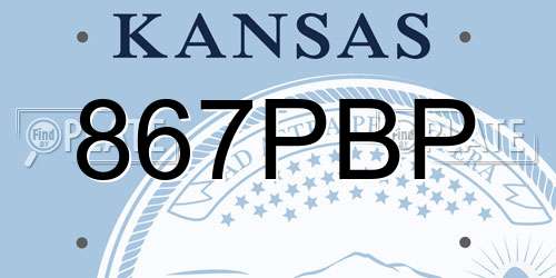 867PBP Kansas License Plate