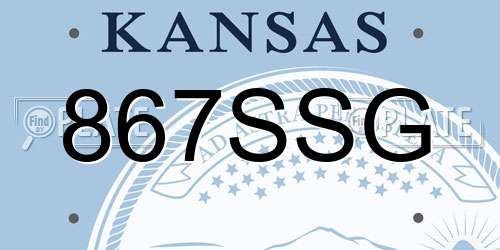 867SSG Kansas License Plate
