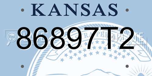86897T2 Kansas License Plate