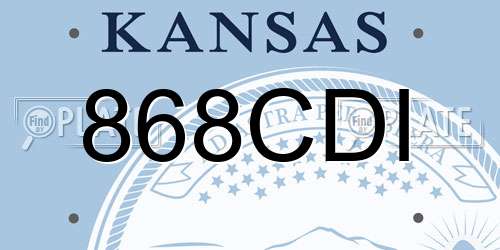 868CDI Kansas License Plate
