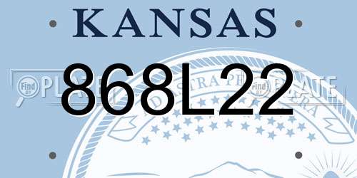 868L22 Kansas License Plate