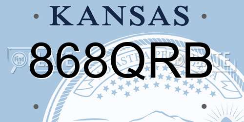 868QRB Kansas License Plate