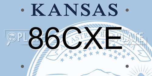 86CXE Kansas License Plate