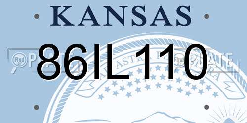 86IL110 Kansas License Plate