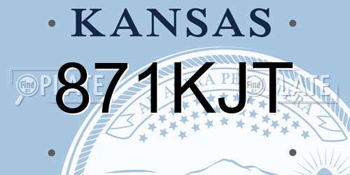 871KJT Kansas License Plate