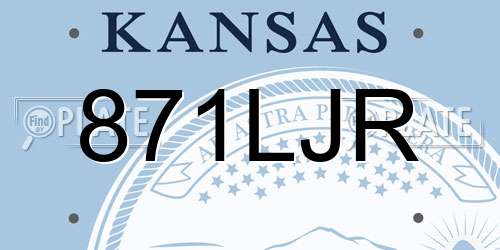 871LJR Kansas License Plate
