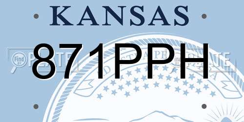 871PPH Kansas License Plate