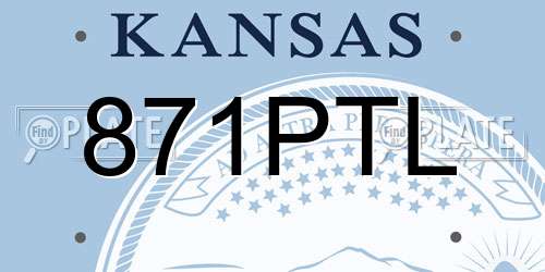 871PTL Kansas License Plate