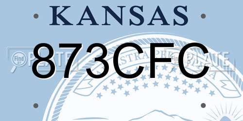 873CFC Kansas License Plate