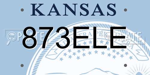 873ELE Kansas License Plate