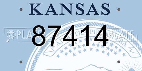 87414 Kansas License Plate