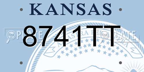 8741TT Kansas License Plate