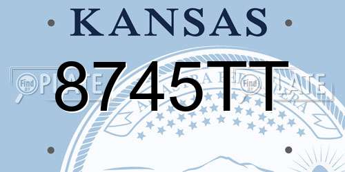 8745TT Kansas License Plate