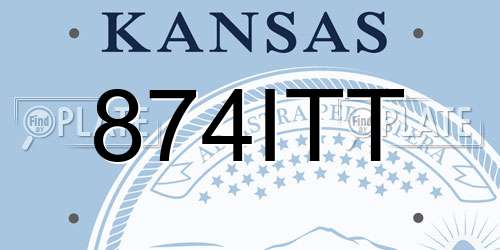 874ITT Kansas License Plate