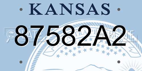 87582A2 Kansas License Plate