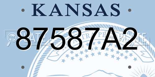 87587A2 Kansas License Plate