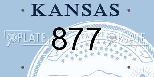877 Kansas License Plate