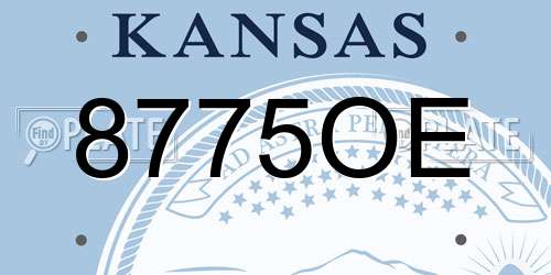 8775OE Kansas License Plate