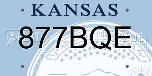 877BQE Kansas License Plate