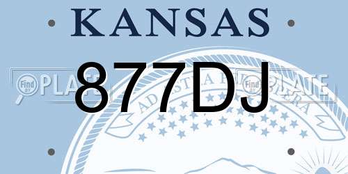 877DJ Kansas License Plate