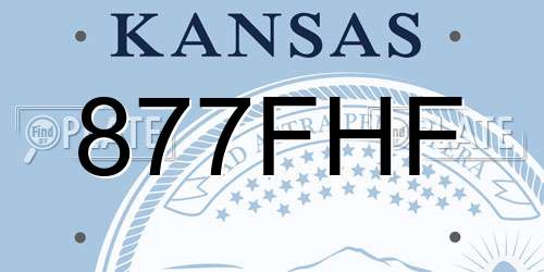 877FHF Kansas License Plate