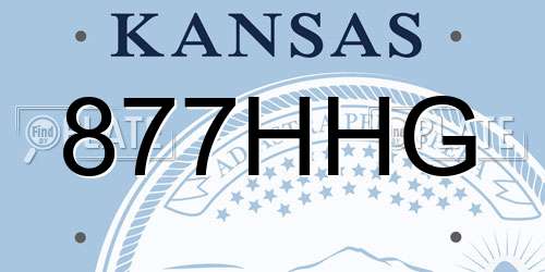 877HHG Kansas License Plate
