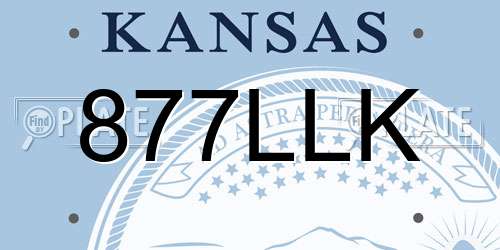 877LLK Kansas License Plate