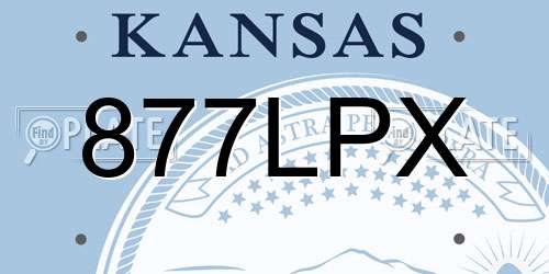 877LPX Kansas License Plate