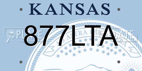 877LTA Kansas License Plate