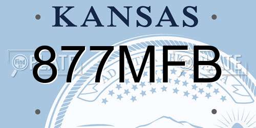 877MFB Kansas License Plate