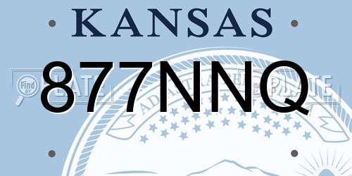 877NNQ Kansas License Plate
