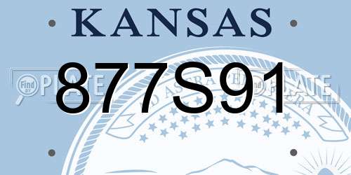 877S91 Kansas License Plate