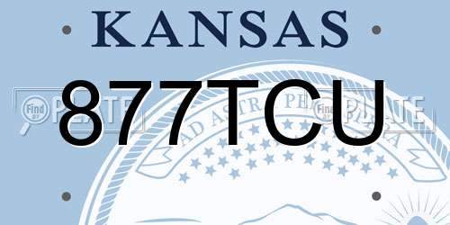 877TCU Kansas License Plate