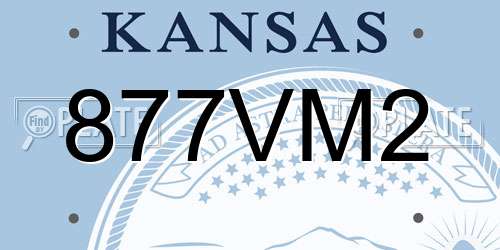 877VM2 Kansas License Plate